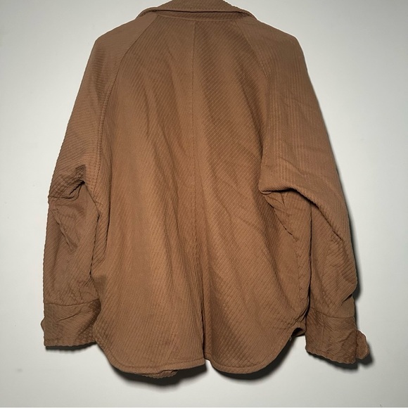 Free People Remi Brown Dolman Sleeve Oversized Utility Barn Coat Shirt Jacket XS - Picture 13 of 16